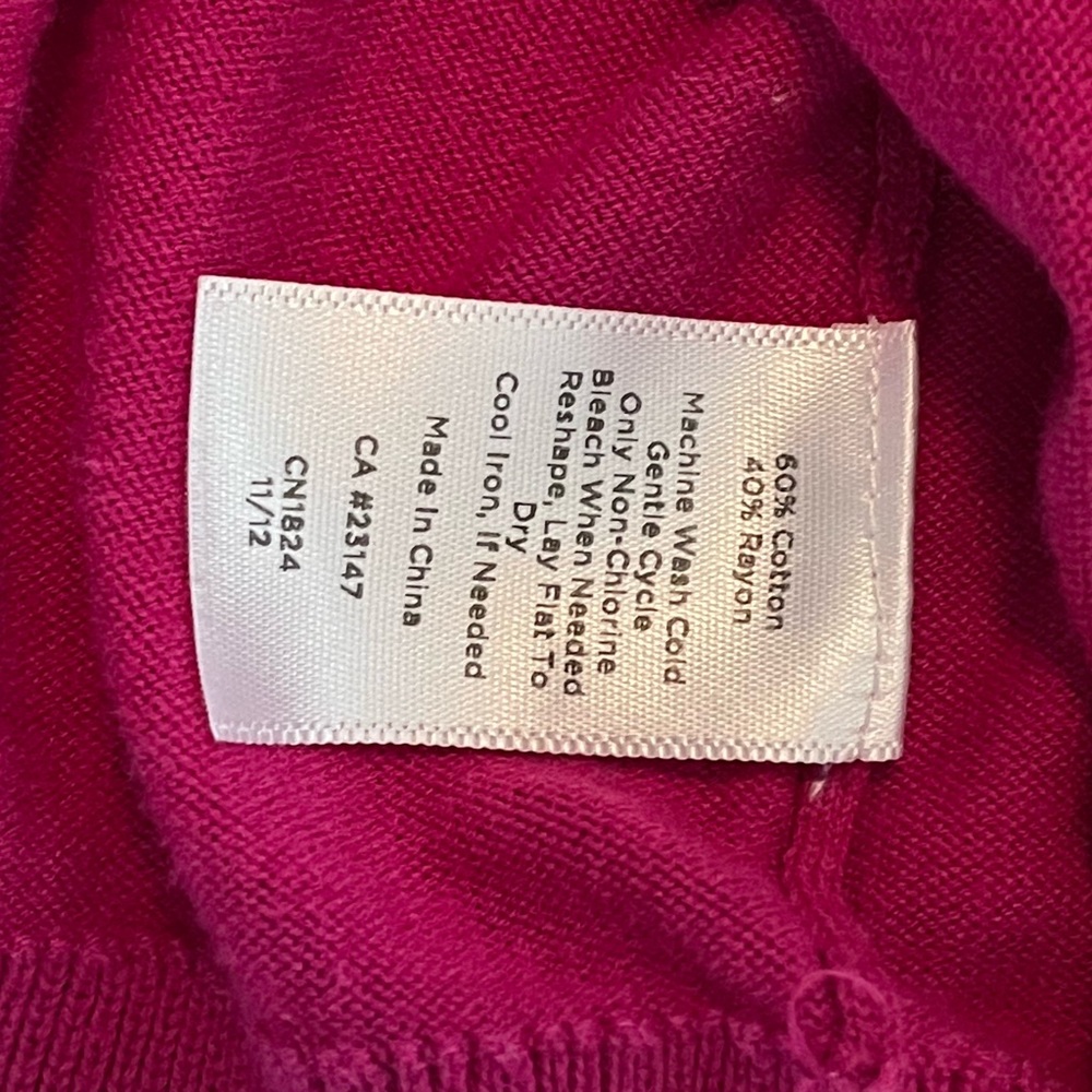 Talbots Vibrant Pink Knit Top - Picture 5 of 5